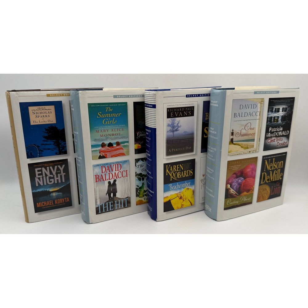 Readers Digest Select Editions Hardcover Book Lot Baldacci Sparks DeMille 4 Vol